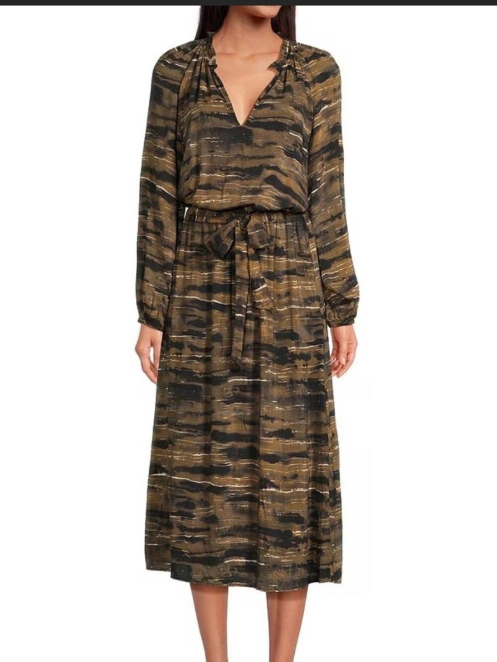 Cloth & Stone NWT Brown Black Wrap Sundress Size XL